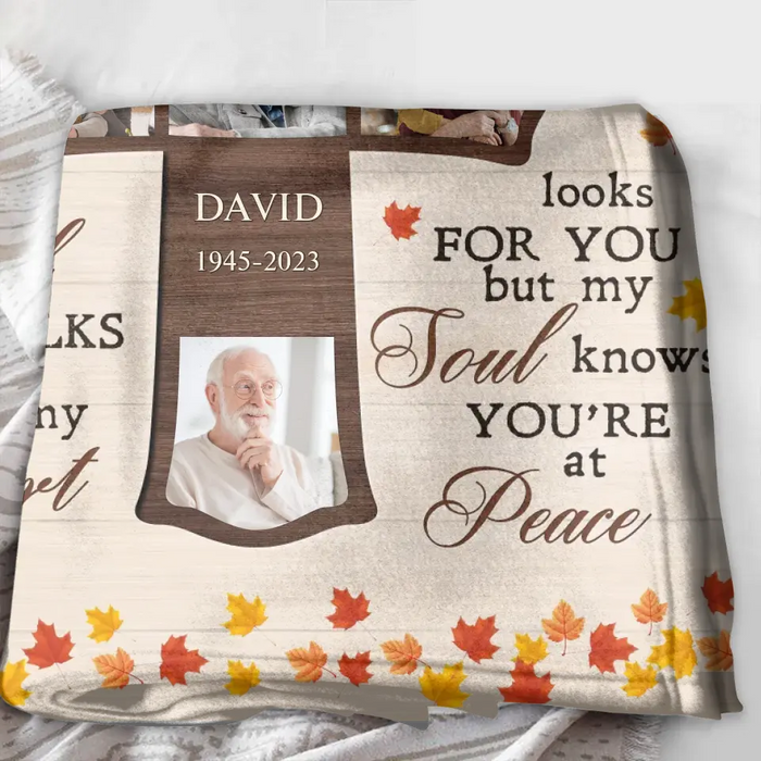 Personalized Memorial Pillow Cover - Upload Photos - Memorial Gift Idea For Family Member - My Mind Still Talks To You