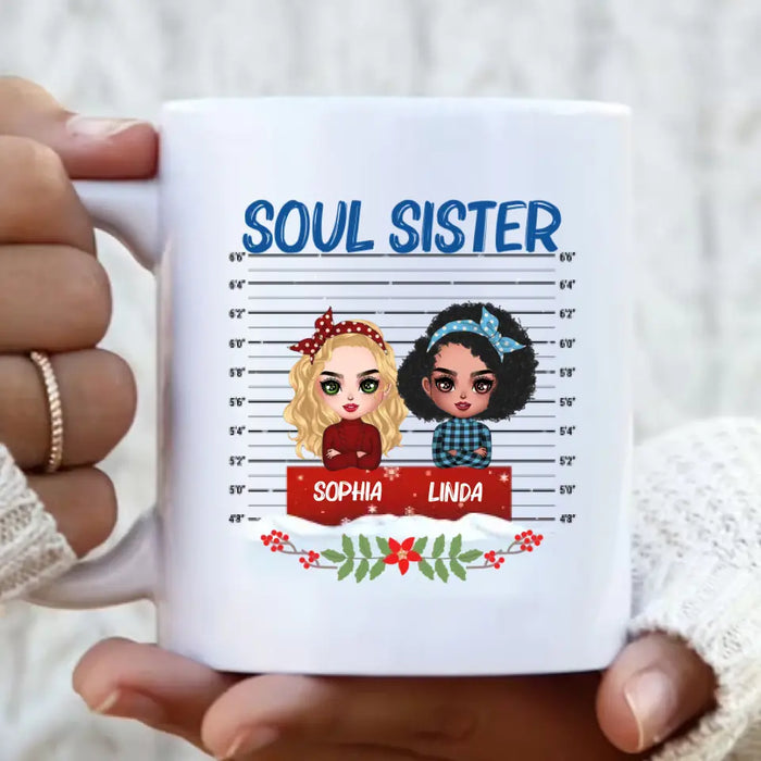 Personalized Besties Coffee Mug - Christmas Gift Idea For Friends - Soul Sister