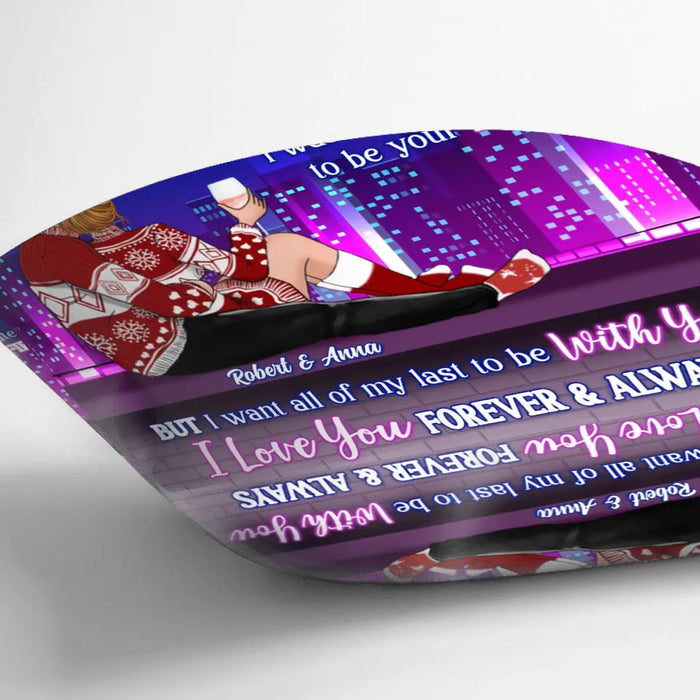 Personalized Christmas Couple Pillow Cover/Fleece Throw Blanket/Quilt - Christmas Gift For Couple/Him & Her - I Love You Forever & Always