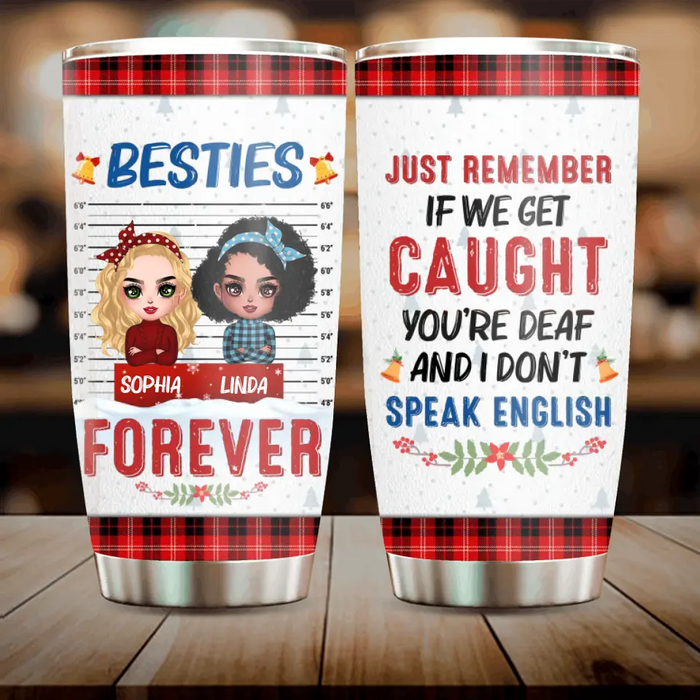 Personalized Besties Tumbler - Christmas Gift Idea For Friends - Besties Forever