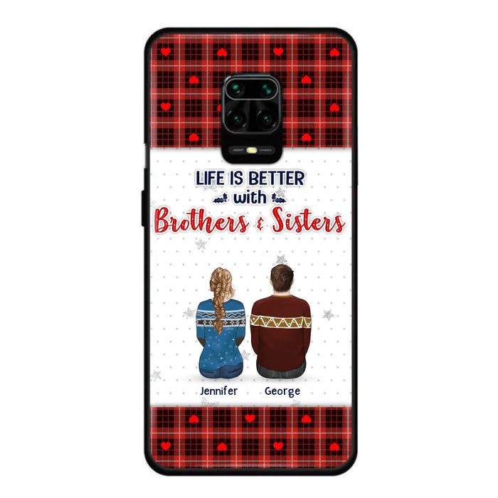 Personalized Brothers Sisters Phone Case - Up to 10 People - Christmas Gift Idea For Siblings/ Family - Life Is Better With Brothers & Sisters - Case For Oppo/Xiaomi/Huawei