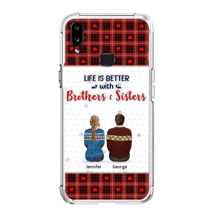 Personalized Brothers Sisters Phone Case - Up to 10 People - Christmas Gift Idea For Siblings/ Family - Life Is Better With Brothers & Sisters - Case For iPhone And Samsung