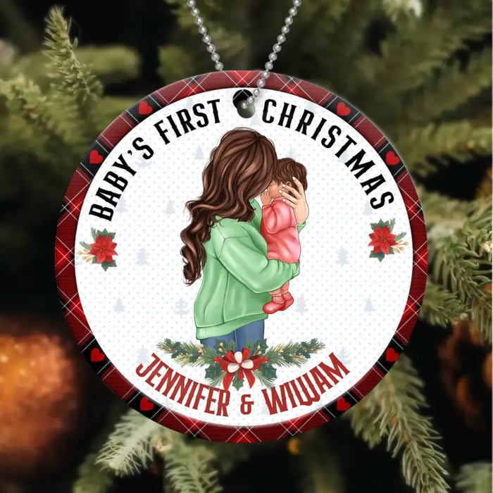 Personalized Baby's First Christmas Acrylic/Wooden Ornament - Christmas Gift Idea For Baby/Kid/Mom