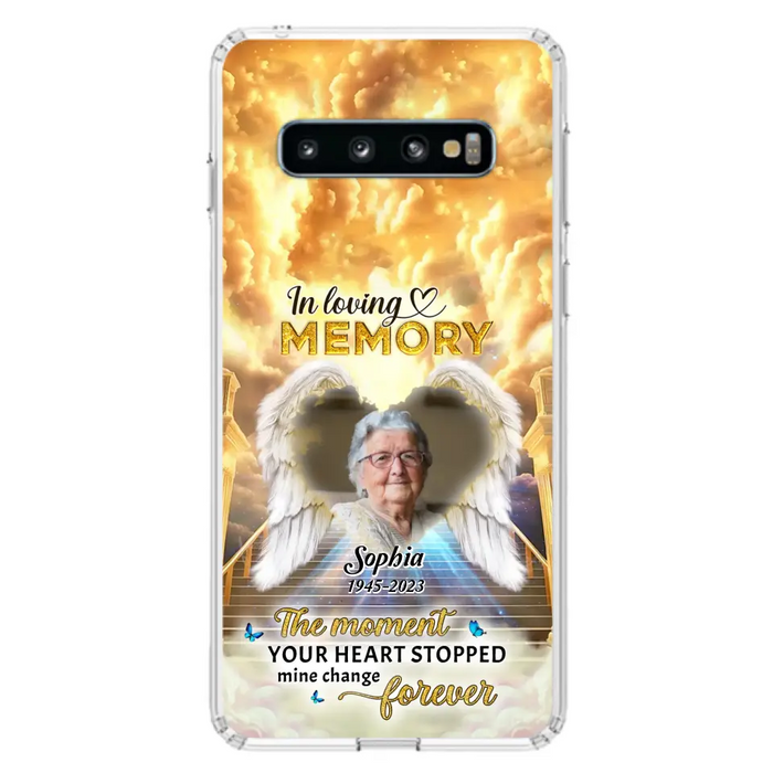 Personalized Photo Memorial Phone Case - Memorial Gift For Loss Of Family Member - The Moment Your Heart Stopped Mine Changed Forever - iPhone/Samsung