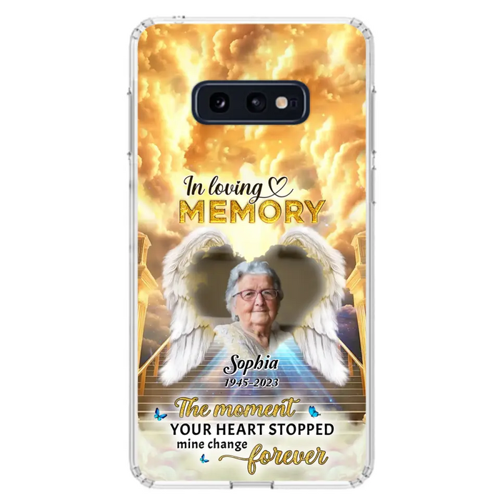 Personalized Photo Memorial Phone Case - Memorial Gift For Loss Of Family Member - The Moment Your Heart Stopped Mine Changed Forever - iPhone/Samsung