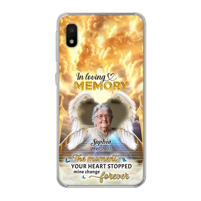 Personalized Photo Memorial Phone Case - Memorial Gift For Loss Of Family Member - The Moment Your Heart Stopped Mine Changed Forever - iPhone/Samsung
