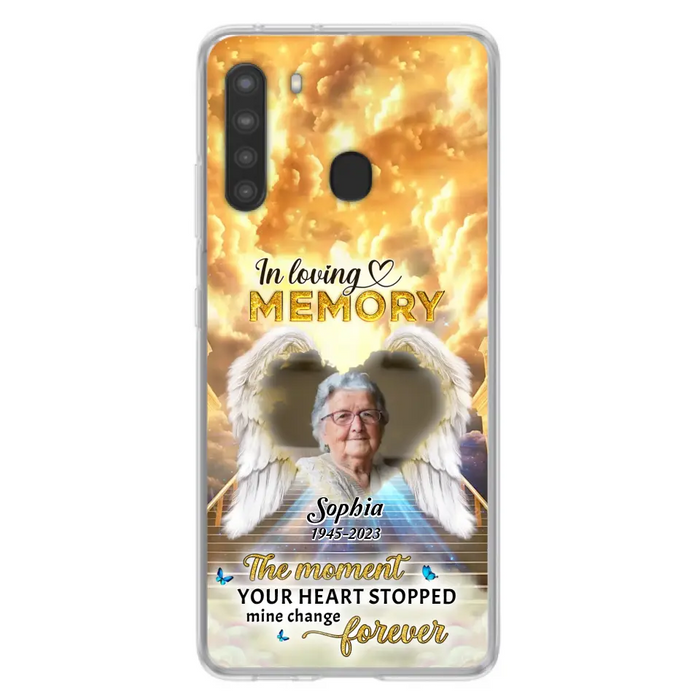 Personalized Photo Memorial Phone Case - Memorial Gift For Loss Of Family Member - The Moment Your Heart Stopped Mine Changed Forever - iPhone/Samsung