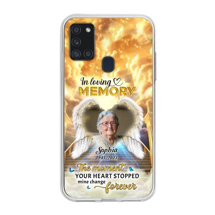 Personalized Photo Memorial Phone Case - Memorial Gift For Loss Of Family Member - The Moment Your Heart Stopped Mine Changed Forever - iPhone/Samsung