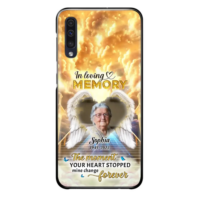 Personalized Photo Memorial Phone Case - Memorial Gift For Loss Of Family Member - The Moment Your Heart Stopped Mine Changed Forever - iPhone/Samsung