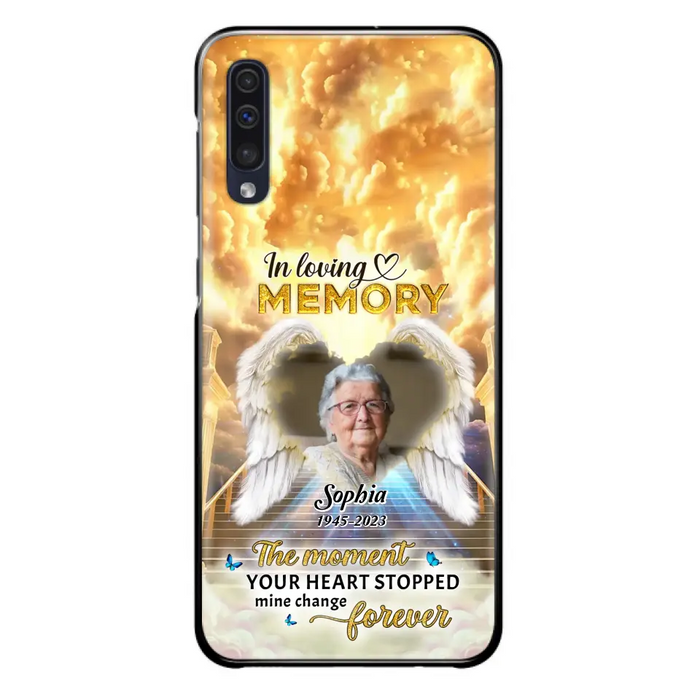 Personalized Photo Memorial Phone Case - Memorial Gift For Loss Of Family Member - The Moment Your Heart Stopped Mine Changed Forever - iPhone/Samsung