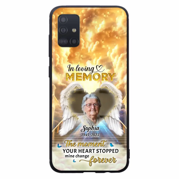 Personalized Photo Memorial Phone Case - Memorial Gift For Loss Of Family Member - The Moment Your Heart Stopped Mine Changed Forever - iPhone/Samsung