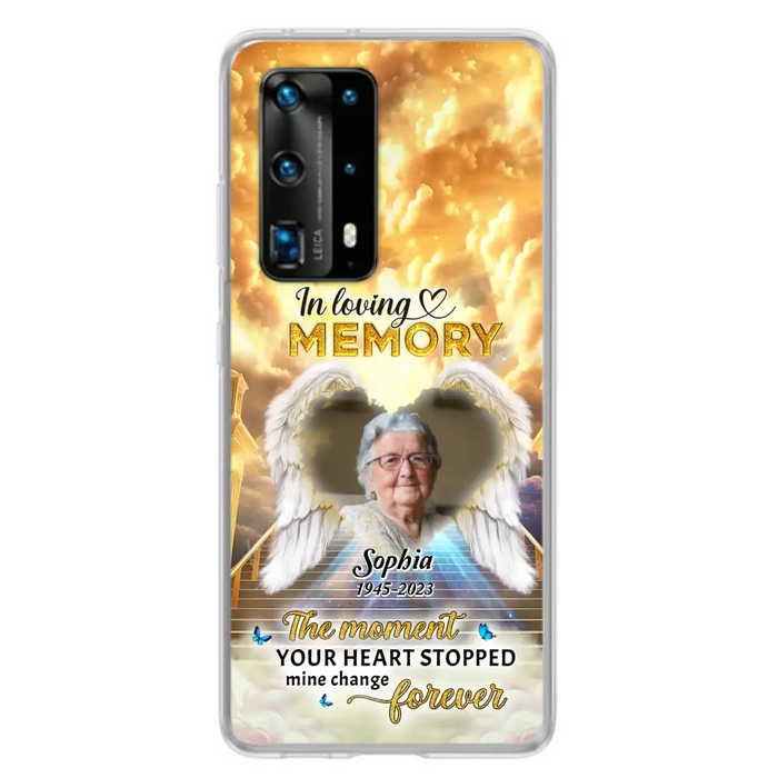 Personalized Photo Memorial Phone Case - Memorial Gift For Loss Of Family Member - The Moment Your Heart Stopped Mine Changed Forever - Oppo/ Huawei/ Xiaomi