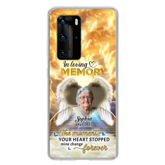 Personalized Photo Memorial Phone Case - Memorial Gift For Loss Of Family Member - The Moment Your Heart Stopped Mine Changed Forever - Oppo/ Huawei/ Xiaomi