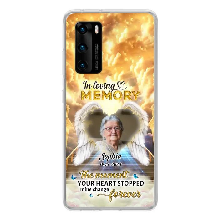 Personalized Photo Memorial Phone Case - Memorial Gift For Loss Of Family Member - The Moment Your Heart Stopped Mine Changed Forever - Oppo/ Huawei/ Xiaomi