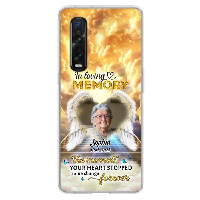 Personalized Photo Memorial Phone Case - Memorial Gift For Loss Of Family Member - The Moment Your Heart Stopped Mine Changed Forever - Oppo/ Huawei/ Xiaomi