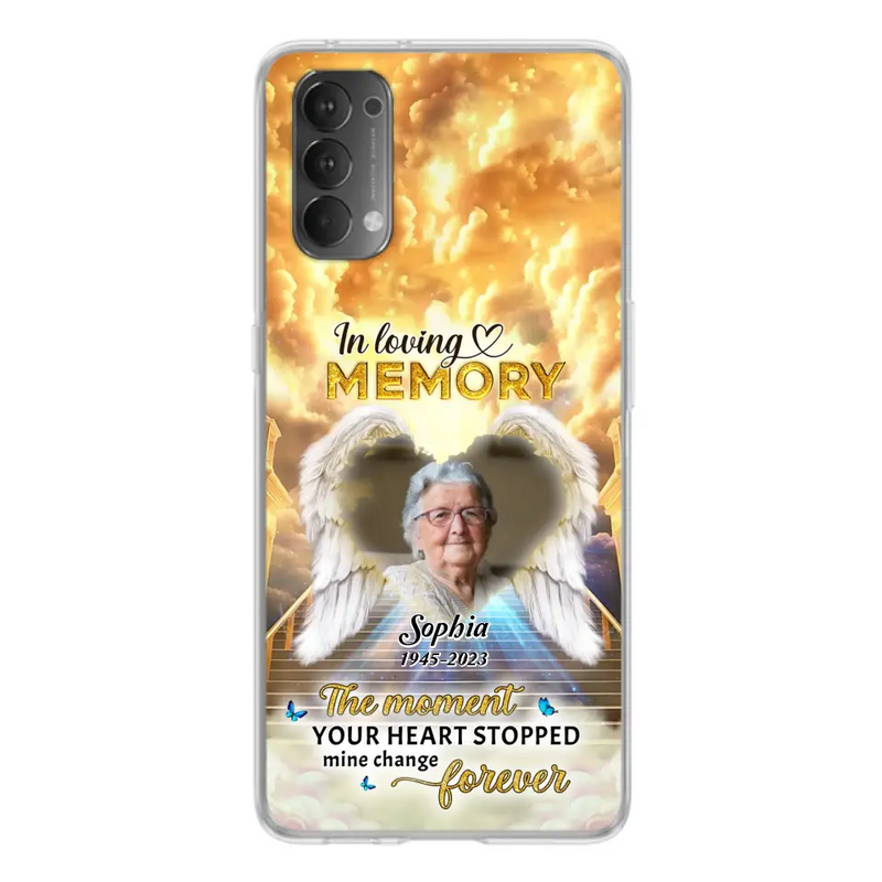 Personalized Photo Memorial Phone Case - Memorial Gift For Loss Of Family Member - The Moment Your Heart Stopped Mine Changed Forever - Oppo/ Huawei/ Xiaomi