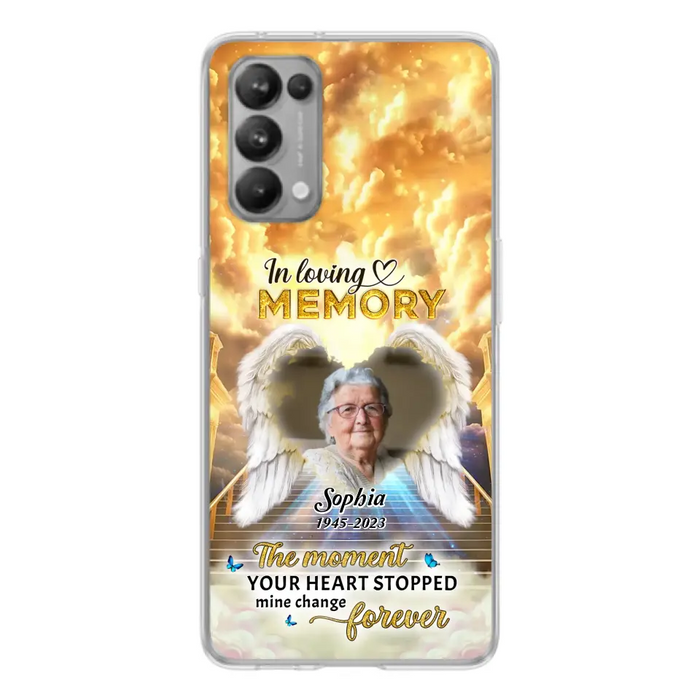 Personalized Photo Memorial Phone Case - Memorial Gift For Loss Of Family Member - The Moment Your Heart Stopped Mine Changed Forever - Oppo/ Huawei/ Xiaomi