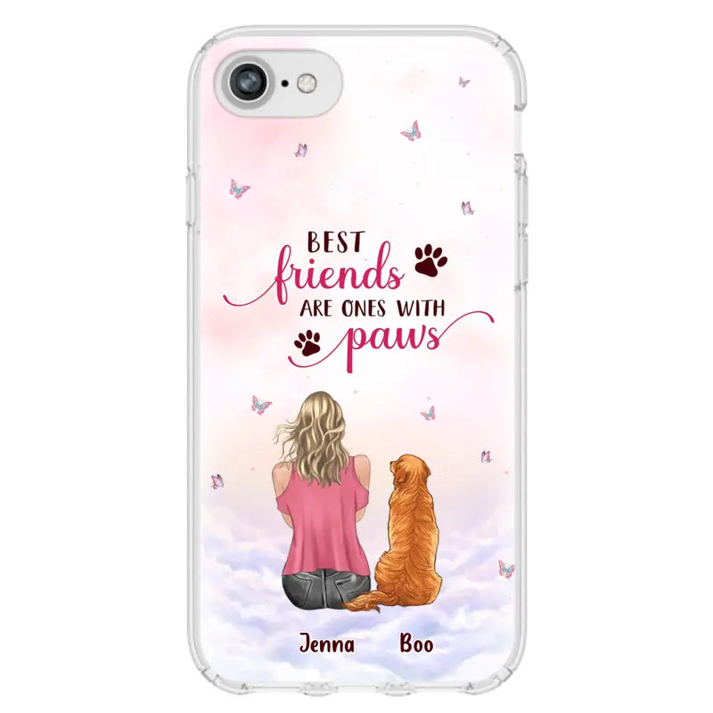 Custom Personalized Dog Mom Phone Case - Upto 5 Dogs - Mother's Day Gift Idea For Dog Lovers - Best Friends Are Ones With Paws - Case for iPhone/Samsung