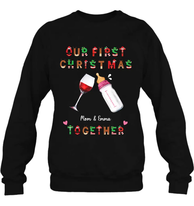 Personalized First Christmas Baby Onesie/Sweatshirt - Christmas Gift Idea for Baby/Mom/Family - Our First Christmas Together