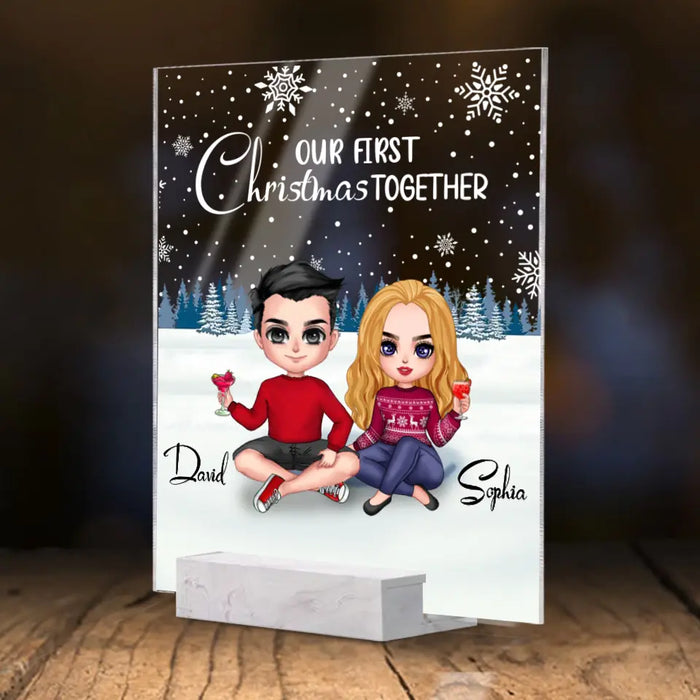 Personalized Couple Acrylic Plaque - Christmas Gift Idea For Couple - Our First Christmas Together