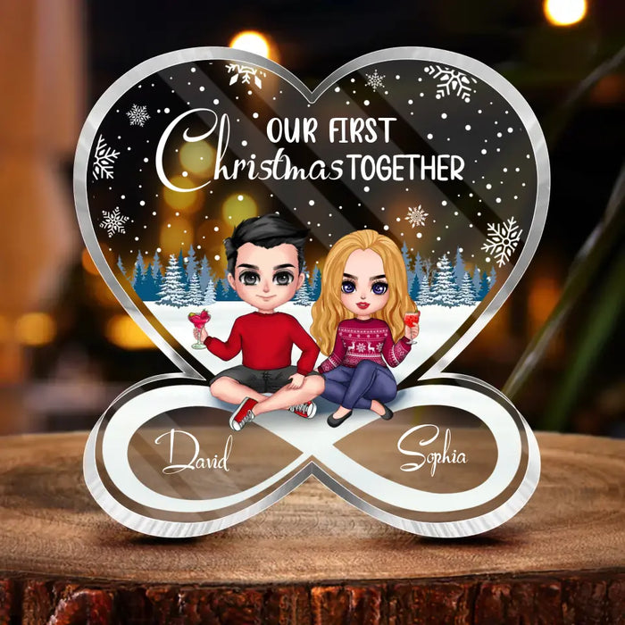 Personalized Couple Acrylic Plaque - Christmas Gift Idea For Couple - Our First Christmas Together
