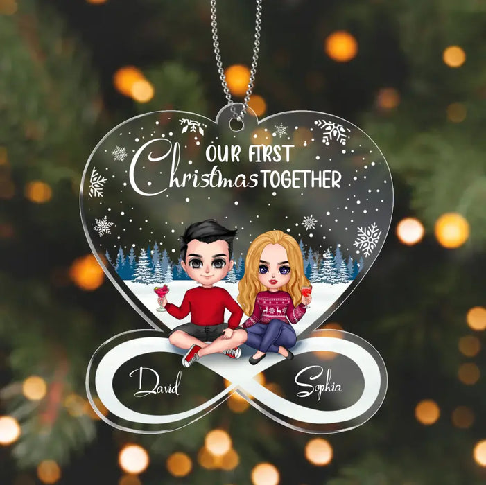 Personalized Couple Acrylic Ornament - Christmas Gift Idea For Couple - Our First Christmas Together