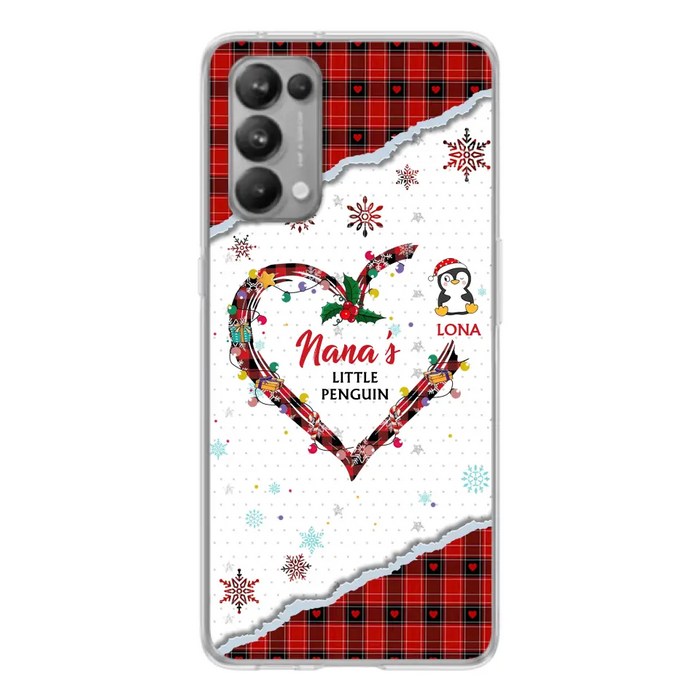 Personalized Christmas Nana Phone Case - Gift Idea For Grandma - Up to 10 Penguins - Case For Oppo/Xiaomi/Huawei