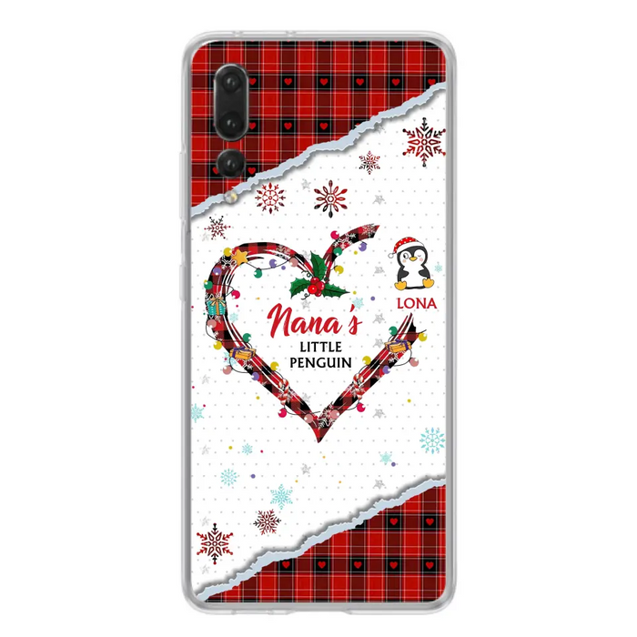 Personalized Christmas Nana Phone Case - Gift Idea For Grandma - Up to 10 Penguins - Case For Oppo/Xiaomi/Huawei