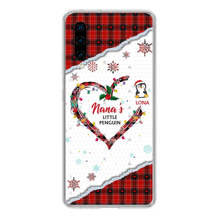Personalized Christmas Nana Phone Case - Gift Idea For Grandma - Up to 10 Penguins - Case For Oppo/Xiaomi/Huawei