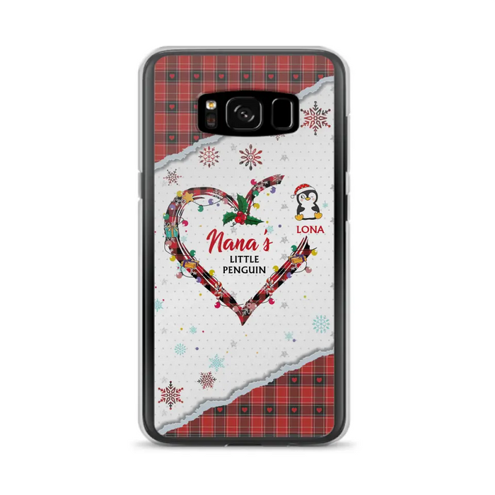 Personalized Christmas Nana Phone Case - Gift Idea For Grandma - Up to 10 Penguins -  Case For iPhone/Samsung