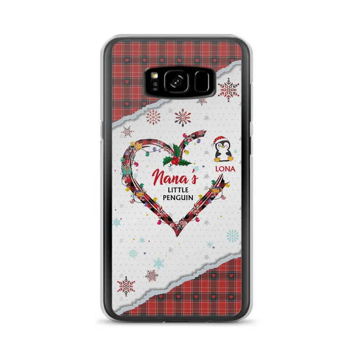 Personalized Christmas Nana Phone Case - Gift Idea For Grandma - Up to 10 Penguins -  Case For iPhone/Samsung