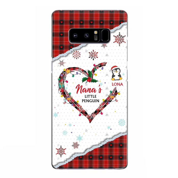 Personalized Christmas Nana Phone Case - Gift Idea For Grandma - Up to 10 Penguins -  Case For iPhone/Samsung