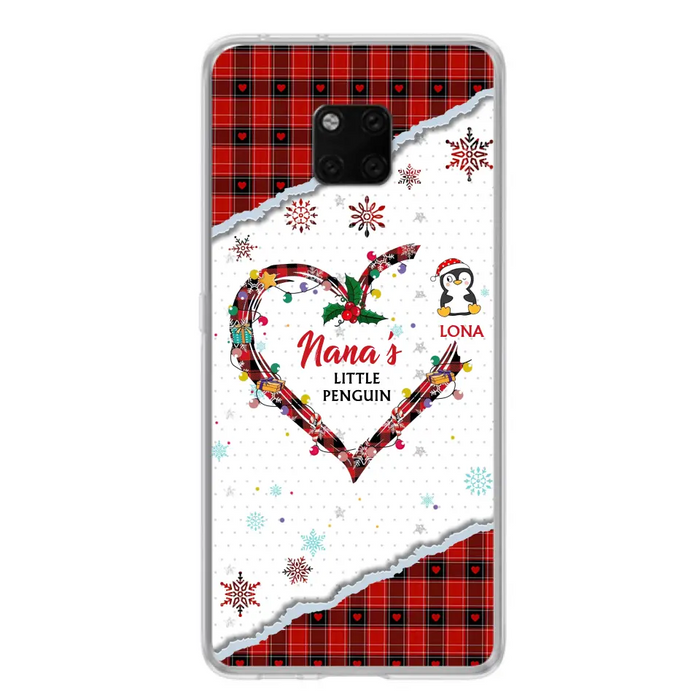Personalized Christmas Nana Phone Case - Gift Idea For Grandma - Up to 10 Penguins - Case For Oppo/Xiaomi/Huawei