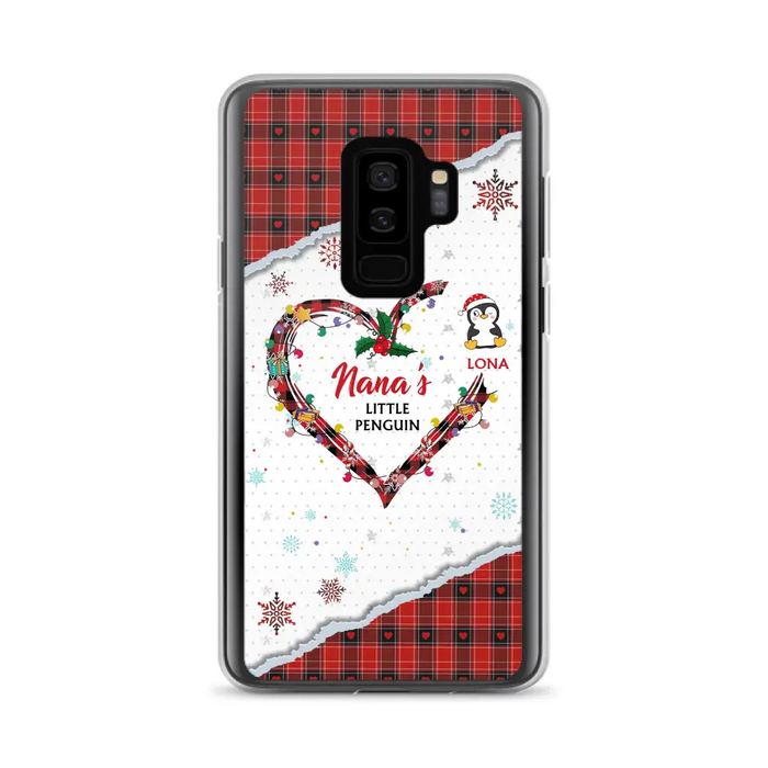 Personalized Christmas Nana Phone Case - Gift Idea For Grandma - Up to 10 Penguins -  Case For iPhone/Samsung