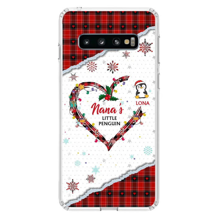 Personalized Christmas Nana Phone Case - Gift Idea For Grandma - Up to 10 Penguins -  Case For iPhone/Samsung