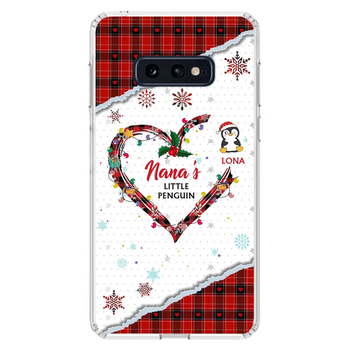 Personalized Christmas Nana Phone Case - Gift Idea For Grandma - Up to 10 Penguins -  Case For iPhone/Samsung