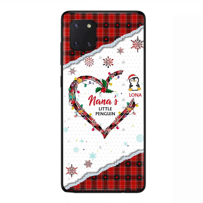 Personalized Christmas Nana Phone Case - Gift Idea For Grandma - Up to 10 Penguins -  Case For iPhone/Samsung