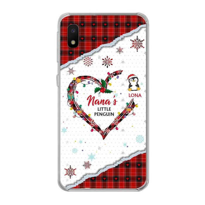 Personalized Christmas Nana Phone Case - Gift Idea For Grandma - Up to 10 Penguins -  Case For iPhone/Samsung