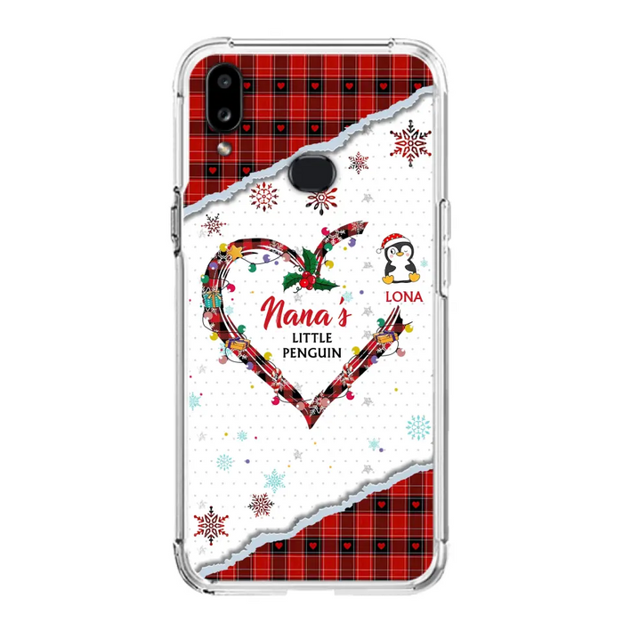 Personalized Christmas Nana Phone Case - Gift Idea For Grandma - Up to 10 Penguins -  Case For iPhone/Samsung