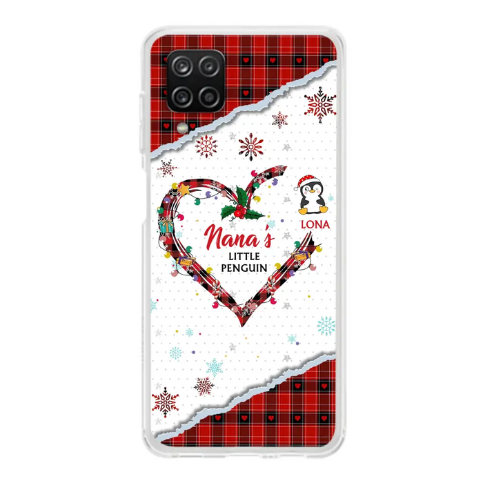 Personalized Christmas Nana Phone Case - Gift Idea For Grandma - Up to 10 Penguins -  Case For iPhone/Samsung
