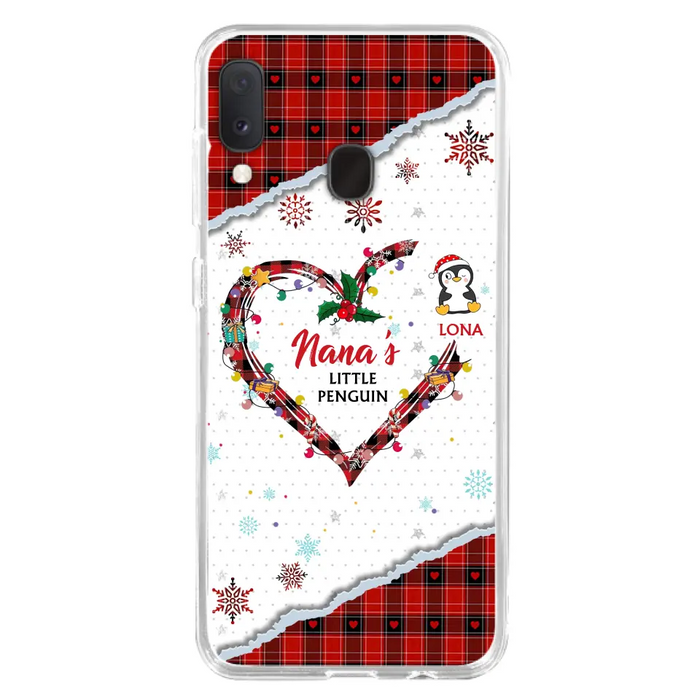 Personalized Christmas Nana Phone Case - Gift Idea For Grandma - Up to 10 Penguins -  Case For iPhone/Samsung