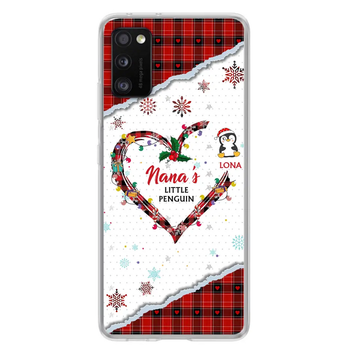 Personalized Christmas Nana Phone Case - Gift Idea For Grandma - Up to 10 Penguins -  Case For iPhone/Samsung