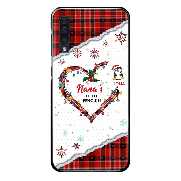 Personalized Christmas Nana Phone Case - Gift Idea For Grandma - Up to 10 Penguins -  Case For iPhone/Samsung