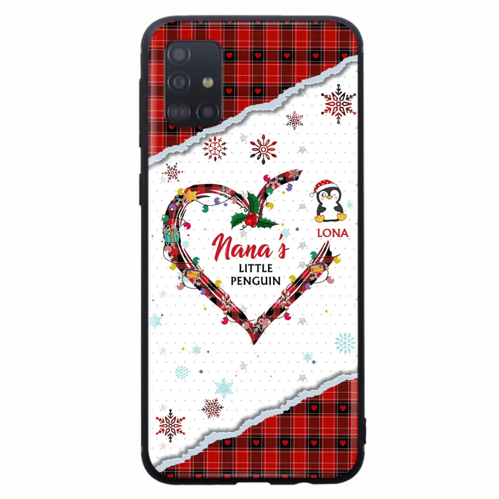 Personalized Christmas Nana Phone Case - Gift Idea For Grandma - Up to 10 Penguins -  Case For iPhone/Samsung