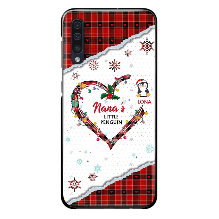Personalized Christmas Nana Phone Case - Gift Idea For Grandma - Up to 10 Penguins -  Case For iPhone/Samsung