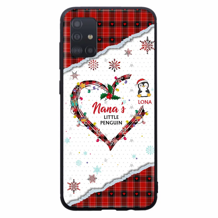 Personalized Christmas Nana Phone Case - Gift Idea For Grandma - Up to 10 Penguins -  Case For iPhone/Samsung