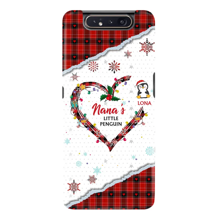 Personalized Christmas Nana Phone Case - Gift Idea For Grandma - Up to 10 Penguins -  Case For iPhone/Samsung