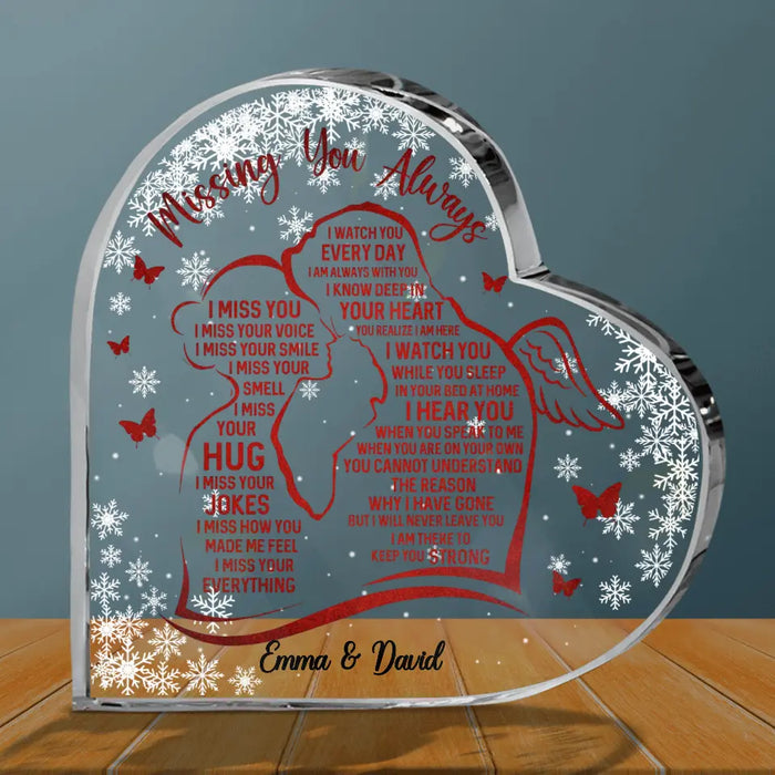 Personalized Couple Acrylic Plaque - Memorial Gift Idea For Couple - Missing You Always