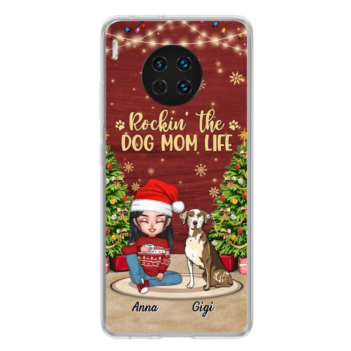 Personalized Dog Mom Phone Case - Christmas Gift Idea For Dogs Lovers - Up to 4 Dogs - Rockin' The Dog Mom Life - Case For Xiaomi/ Oppo/ Huawei