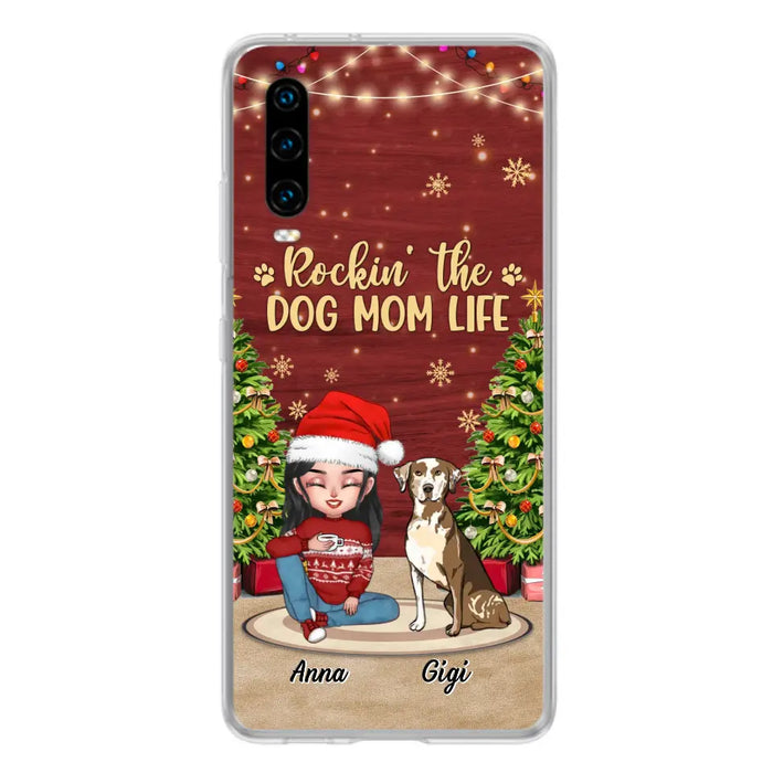 Personalized Dog Mom Phone Case - Christmas Gift Idea For Dogs Lovers - Up to 4 Dogs - Rockin' The Dog Mom Life - Case For Xiaomi/ Oppo/ Huawei